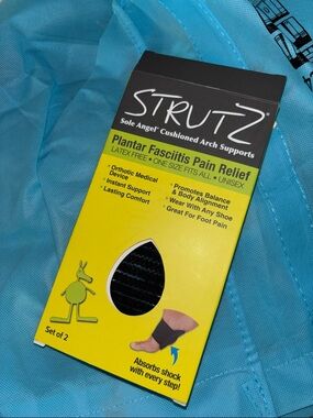 Strut! Plantar Fasciitis Pain Relief Arch Supports - Black